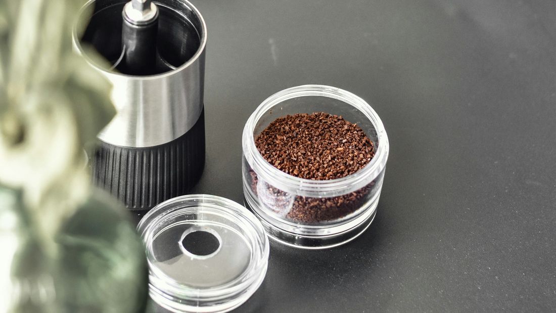 A coffee grinder on the counter of a Wellington cafe